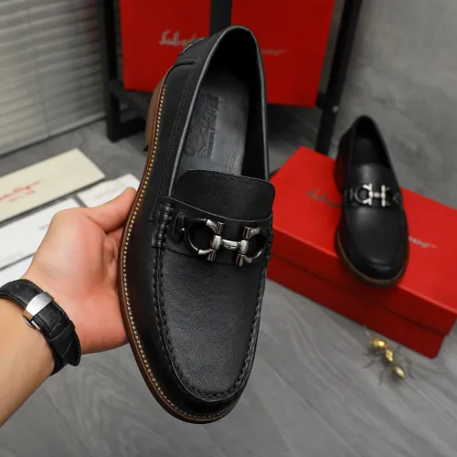 Cheap Salvatore Ferragamo Leather Shoes For Men #1399157 Replica Wholesale [$125.00 USD] [ITEM#1399157] on Replica Salvatore Ferragamo Leather Shoes