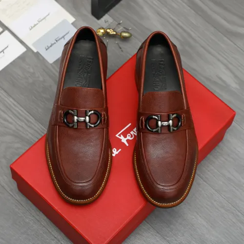 Cheap Salvatore Ferragamo Leather Shoes For Men #1399158 Replica Wholesale [$125.00 USD] [ITEM#1399158] on Replica Salvatore Ferragamo Leather Shoes