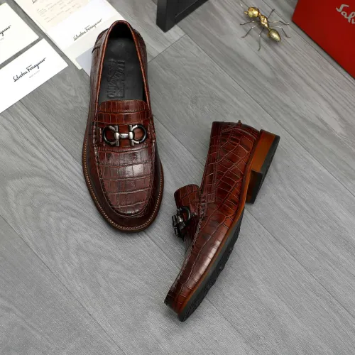 Cheap Salvatore Ferragamo Leather Shoes For Men #1399161 Replica Wholesale [$125.00 USD] [ITEM#1399161] on Replica Salvatore Ferragamo Leather Shoes