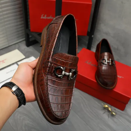 Cheap Salvatore Ferragamo Leather Shoes For Men #1399161 Replica Wholesale [$125.00 USD] [ITEM#1399161] on Replica Salvatore Ferragamo Leather Shoes