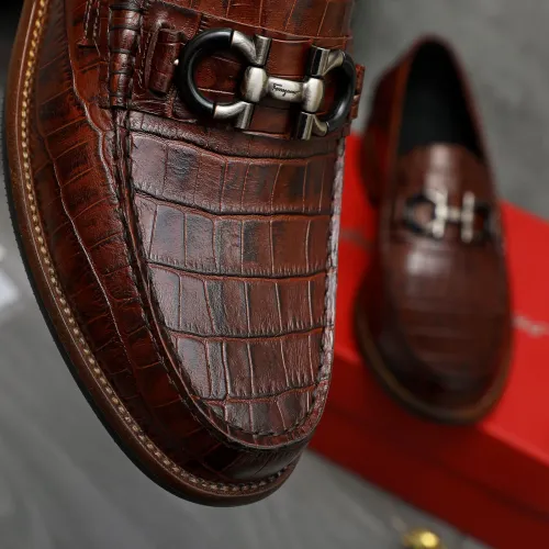 Cheap Salvatore Ferragamo Leather Shoes For Men #1399161 Replica Wholesale [$125.00 USD] [ITEM#1399161] on Replica Salvatore Ferragamo Leather Shoes