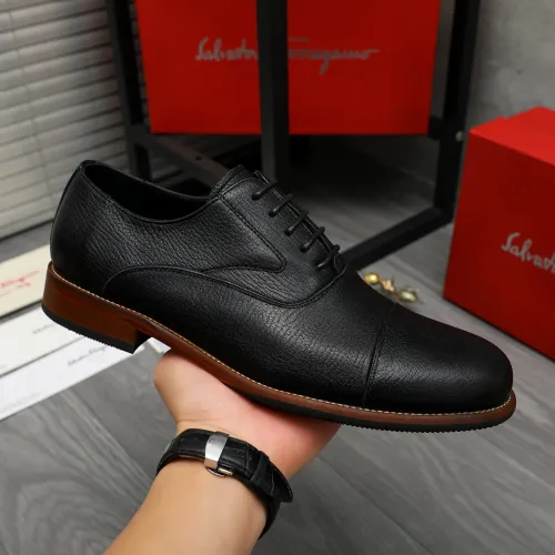 Cheap Salvatore Ferragamo Leather Shoes For Men #1399162 Replica Wholesale [$125.00 USD] [ITEM#1399162] on Replica Salvatore Ferragamo Leather Shoes