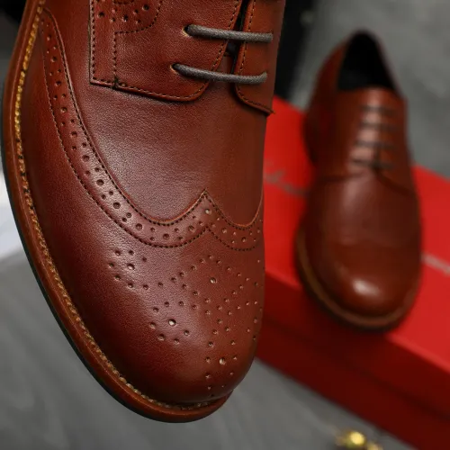 Cheap Salvatore Ferragamo Leather Shoes For Men #1399167 Replica Wholesale [$125.00 USD] [ITEM#1399167] on Replica Salvatore Ferragamo Leather Shoes