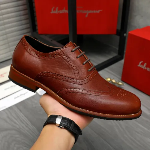 Cheap Salvatore Ferragamo Leather Shoes For Men #1399169 Replica Wholesale [$125.00 USD] [ITEM#1399169] on Replica Salvatore Ferragamo Leather Shoes