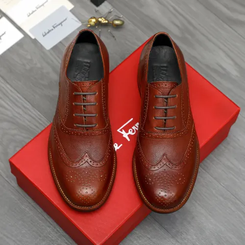 Cheap Salvatore Ferragamo Leather Shoes For Men #1399169 Replica Wholesale [$125.00 USD] [ITEM#1399169] on Replica Salvatore Ferragamo Leather Shoes