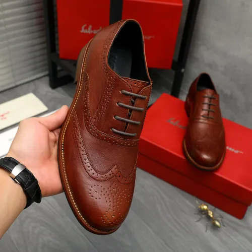 Cheap Salvatore Ferragamo Leather Shoes For Men #1399169 Replica Wholesale [$125.00 USD] [ITEM#1399169] on Replica Salvatore Ferragamo Leather Shoes