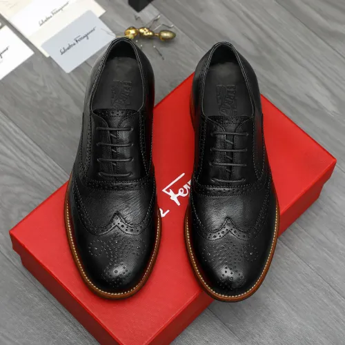 Cheap Salvatore Ferragamo Leather Shoes For Men #1399170 Replica Wholesale [$125.00 USD] [ITEM#1399170] on Replica Salvatore Ferragamo Leather Shoes