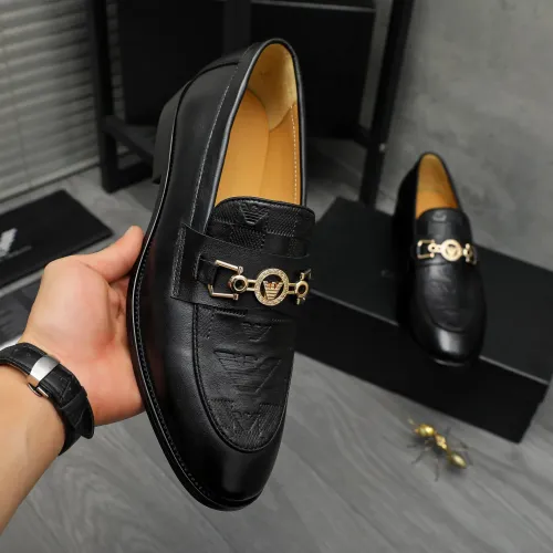 Cheap Armani Leather Shoes For Men #1399176 Replica Wholesale [$85.00 USD] [ITEM#1399176] on Replica Armani Leather Shoes