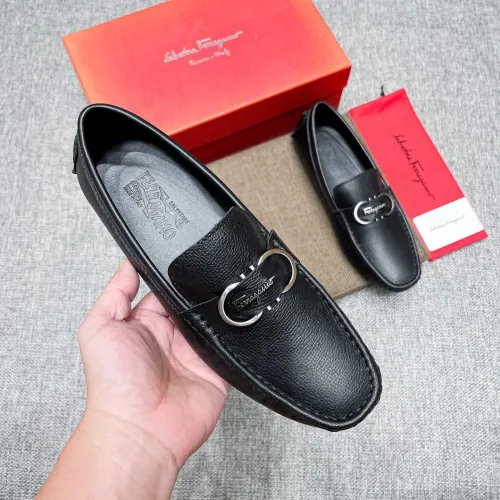 Cheap Salvatore Ferragamo Leather Shoes For Men #1399266 Replica Wholesale [$82.00 USD] [ITEM#1399266] on Replica Salvatore Ferragamo Leather Shoes