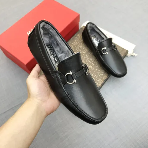 Cheap Salvatore Ferragamo Leather Shoes For Men #1399441 Replica Wholesale [$98.00 USD] [ITEM#1399441] on Replica Salvatore Ferragamo Leather Shoes