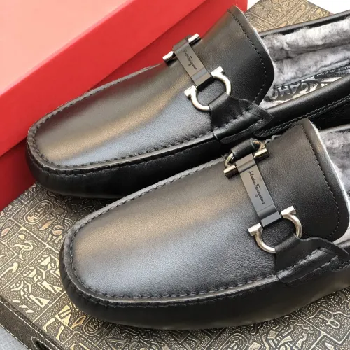 Cheap Salvatore Ferragamo Leather Shoes For Men #1399441 Replica Wholesale [$98.00 USD] [ITEM#1399441] on Replica Salvatore Ferragamo Leather Shoes