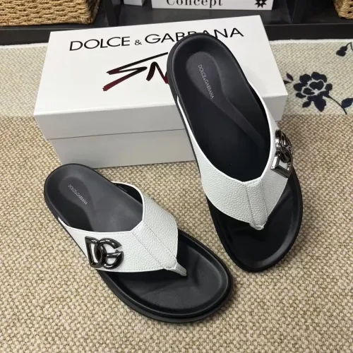Cheap Dolce &amp; Gabbana D&amp;G Slippers For Men #1399453 Replica Wholesale [$60.00 USD] [ITEM#1399453] on Replica Dolce &amp; Gabbana D&amp;G Slippers