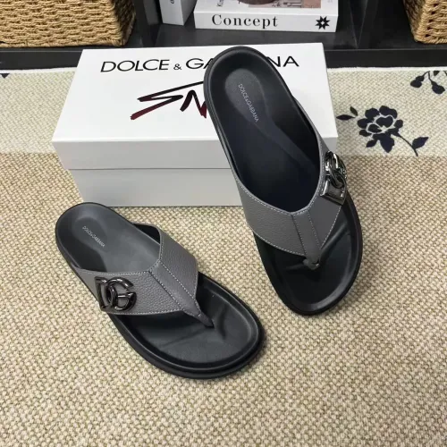 Cheap Dolce &amp; Gabbana D&amp;G Slippers For Men #1399457 Replica Wholesale [$60.00 USD] [ITEM#1399457] on Replica Dolce &amp; Gabbana D&amp;G Slippers