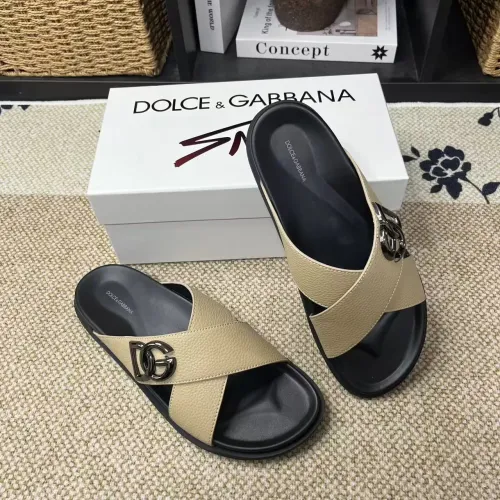 Cheap Dolce &amp; Gabbana D&amp;G Slippers For Men #1399466 Replica Wholesale [$60.00 USD] [ITEM#1399466] on Replica Dolce &amp; Gabbana D&amp;G Slippers