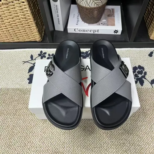 Cheap Dolce &amp; Gabbana D&amp;G Slippers For Men #1399467 Replica Wholesale [$60.00 USD] [ITEM#1399467] on Replica Dolce &amp; Gabbana D&amp;G Slippers
