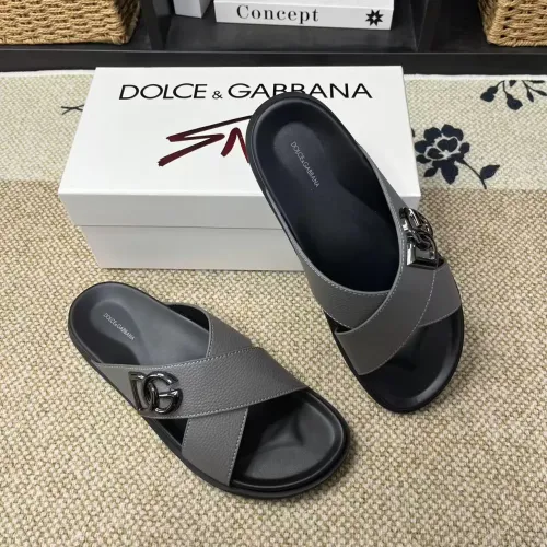 Cheap Dolce &amp; Gabbana D&amp;G Slippers For Men #1399467 Replica Wholesale [$60.00 USD] [ITEM#1399467] on Replica Dolce &amp; Gabbana D&amp;G Slippers