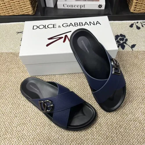 Cheap Dolce &amp; Gabbana D&amp;G Slippers For Men #1399468 Replica Wholesale [$60.00 USD] [ITEM#1399468] on Replica Dolce &amp; Gabbana D&amp;G Slippers