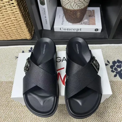 Cheap Dolce &amp; Gabbana D&amp;G Slippers For Men #1399475 Replica Wholesale [$60.00 USD] [ITEM#1399475] on Replica Dolce &amp; Gabbana D&amp;G Slippers