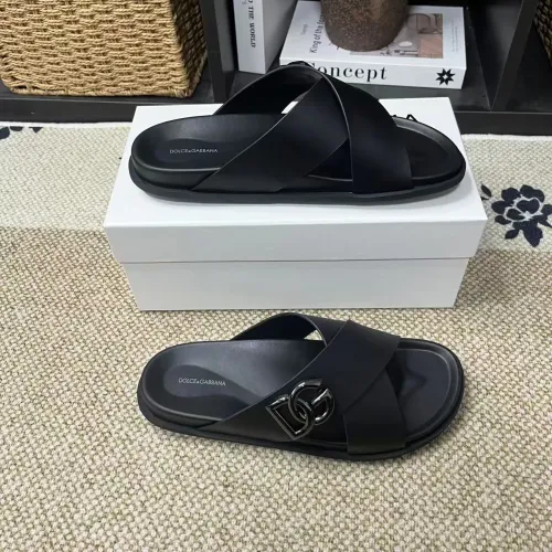 Cheap Dolce &amp; Gabbana D&amp;G Slippers For Men #1399476 Replica Wholesale [$60.00 USD] [ITEM#1399476] on Replica Dolce &amp; Gabbana D&amp;G Slippers