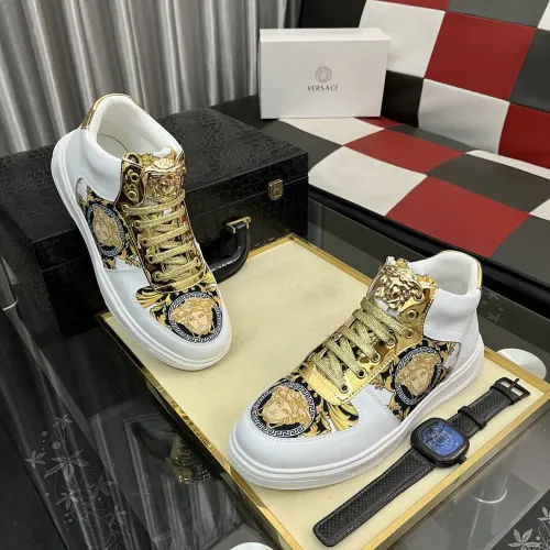 Cheap Versace High Tops Shoes For Men #1399592 Replica Wholesale [$82.00 USD] [ITEM#1399592] on Replica Versace High Tops Shoes