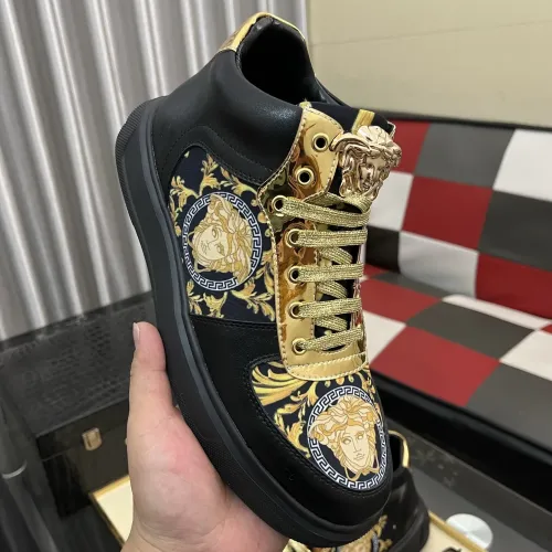 Cheap Versace High Tops Shoes For Men #1399593 Replica Wholesale [$82.00 USD] [ITEM#1399593] on Replica Versace High Tops Shoes