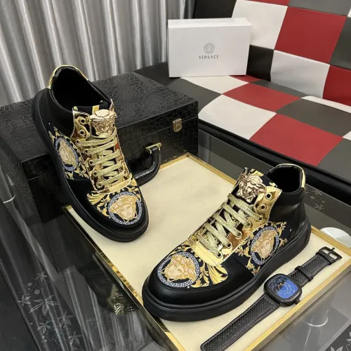 Cheap Versace High Tops Shoes For Men #1399593 Replica Wholesale [$82.00 USD] [ITEM#1399593] on Replica Versace High Tops Shoes