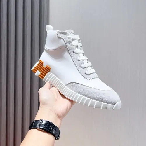Cheap Hermes High Tops Shoes For Men #1399608 Replica Wholesale [$80.00 USD] [ITEM#1399608] on Replica Hermes High Tops Shoes