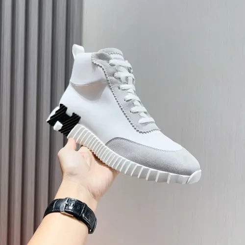 Cheap Hermes High Tops Shoes For Men #1399609 Replica Wholesale [$80.00 USD] [ITEM#1399609] on Replica Hermes High Tops Shoes