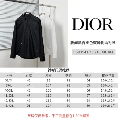 Cheap Christian Dior Shirts Long Sleeved For Men #1399655 Replica Wholesale [$64.00 USD] [ITEM#1399655] on Replica Christian Dior Shirts