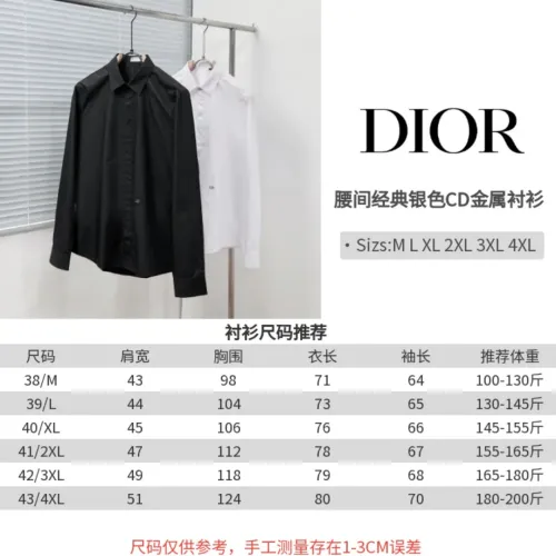 Cheap Christian Dior Shirts Long Sleeved For Men #1399666 Replica Wholesale [$64.00 USD] [ITEM#1399666] on Replica Christian Dior Shirts