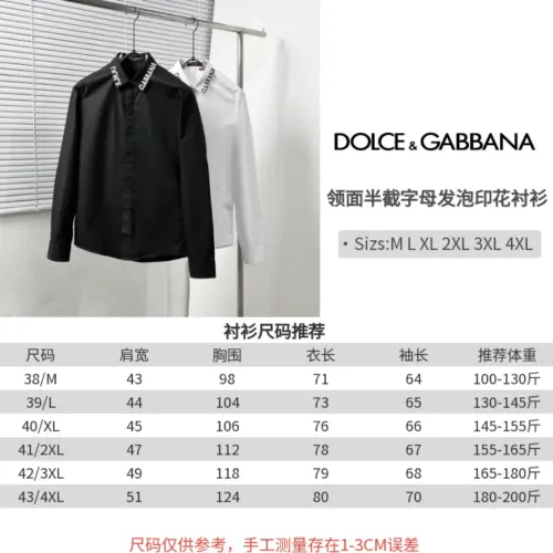 Cheap Dolce &amp; Gabbana D&amp;G Shirts Long Sleeved For Men #1399674 Replica Wholesale [$64.00 USD] [ITEM#1399674] on Replica Dolce &amp; Gabbana D&amp;G Shirts