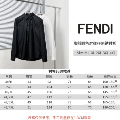Cheap Fendi Shirts Long Sleeved For Men #1399682 Replica Wholesale [$64.00 USD] [ITEM#1399682] on Replica Fendi Shirts