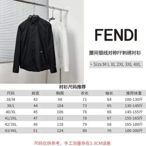 Cheap Fendi Shirts Long Sleeved For Men #1399683 Replica Wholesale [$64.00 USD] [ITEM#1399683] on Replica Fendi Shirts