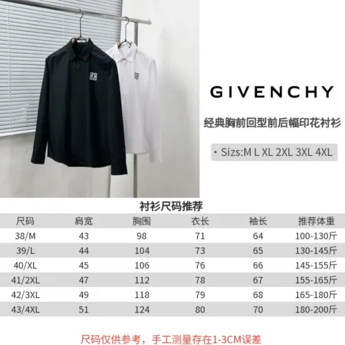 Cheap Givenchy Shirts Long Sleeved For Men #1399686 Replica Wholesale [$64.00 USD] [ITEM#1399686] on Replica Givenchy Shirts