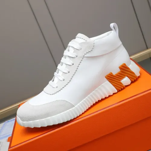 Cheap Hermes High Tops Shoes For Men #1399737 Replica Wholesale [$88.00 USD] [ITEM#1399737] on Replica Hermes High Tops Shoes