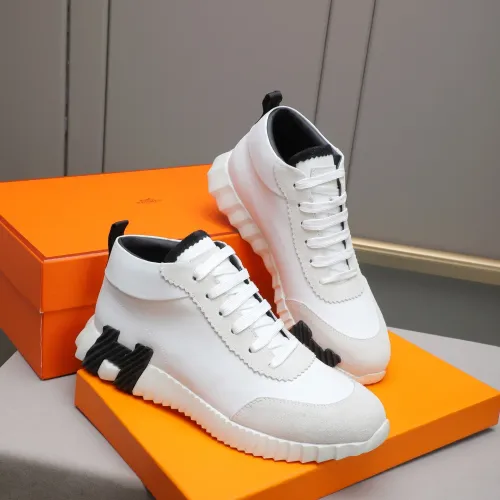 Cheap Hermes High Tops Shoes For Men #1399739 Replica Wholesale [$88.00 USD] [ITEM#1399739] on Replica Hermes High Tops Shoes