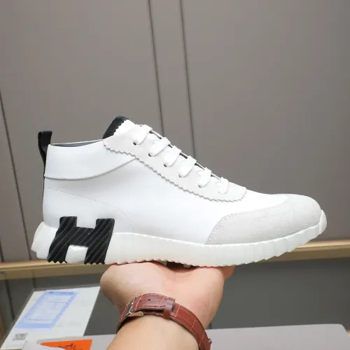 Cheap Hermes High Tops Shoes For Men #1399739 Replica Wholesale [$88.00 USD] [ITEM#1399739] on Replica Hermes High Tops Shoes