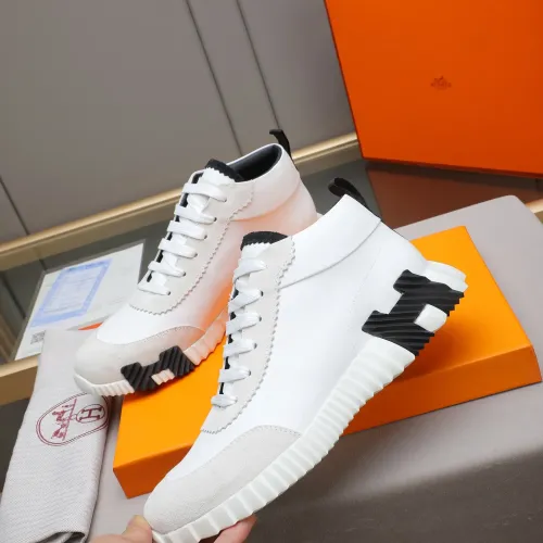 Cheap Hermes High Tops Shoes For Men #1399739 Replica Wholesale [$88.00 USD] [ITEM#1399739] on Replica Hermes High Tops Shoes