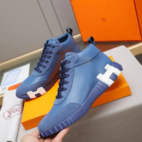 Cheap Hermes High Tops Shoes For Men #1399741 Replica Wholesale [$88.00 USD] [ITEM#1399741] on Replica Hermes High Tops Shoes