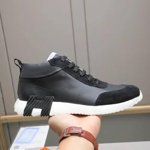 Cheap Hermes High Tops Shoes For Men #1399743 Replica Wholesale [$88.00 USD] [ITEM#1399743] on Replica Hermes High Tops Shoes