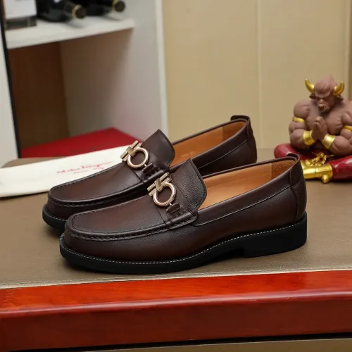 Cheap Salvatore Ferragamo Leather Shoes For Men #1399784 Replica Wholesale [$98.00 USD] [ITEM#1399784] on Replica Salvatore Ferragamo Leather Shoes