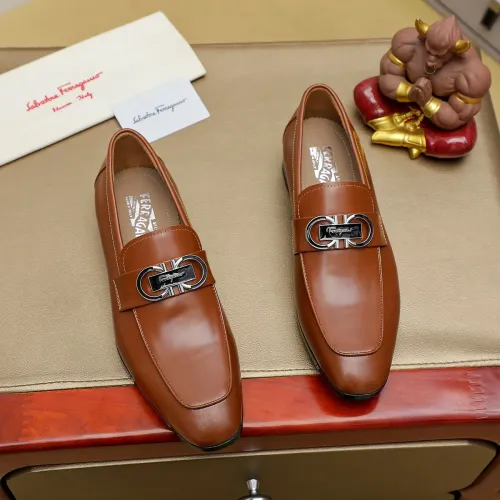 Cheap Salvatore Ferragamo Leather Shoes For Men #1399794 Replica Wholesale [$108.00 USD] [ITEM#1399794] on Replica Salvatore Ferragamo Leather Shoes