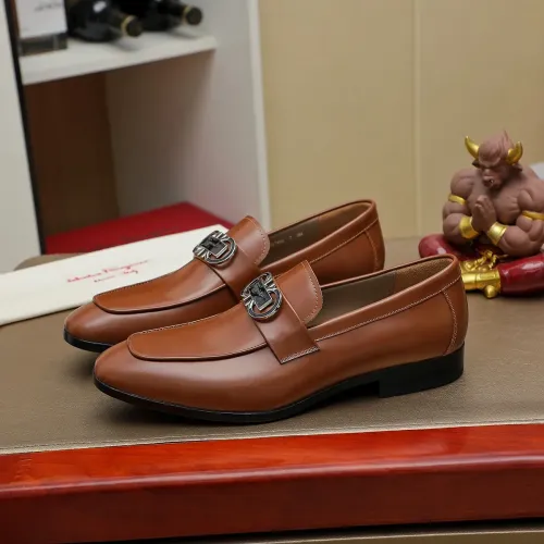 Cheap Salvatore Ferragamo Leather Shoes For Men #1399794 Replica Wholesale [$108.00 USD] [ITEM#1399794] on Replica Salvatore Ferragamo Leather Shoes
