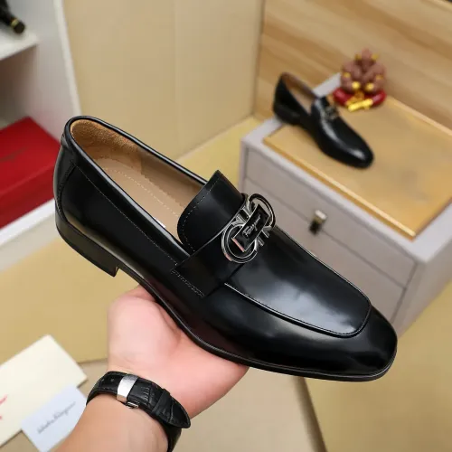 Cheap Salvatore Ferragamo Leather Shoes For Men #1399796 Replica Wholesale [$108.00 USD] [ITEM#1399796] on Replica Salvatore Ferragamo Leather Shoes