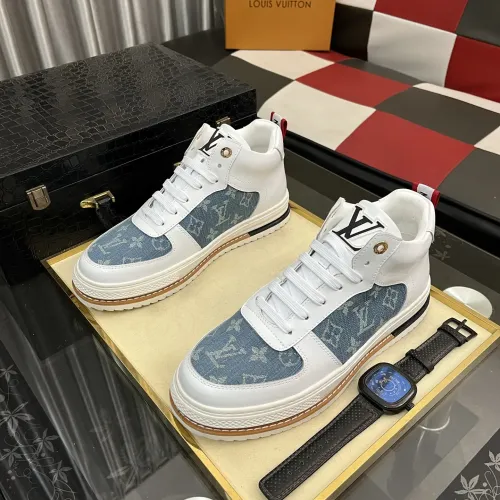 Cheap Louis Vuitton High Tops Shoes For Men #1399909 Replica Wholesale [$82.00 USD] [ITEM#1399909] on Replica Louis Vuitton High Tops Shoes