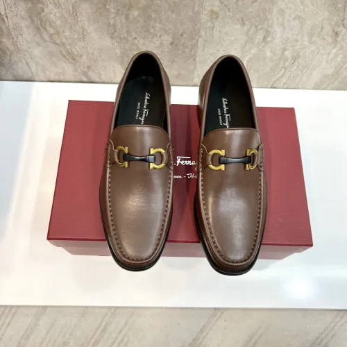 Cheap Salvatore Ferragamo Leather Shoes For Men #1399987 Replica Wholesale [$105.00 USD] [ITEM#1399987] on Replica Salvatore Ferragamo Leather Shoes