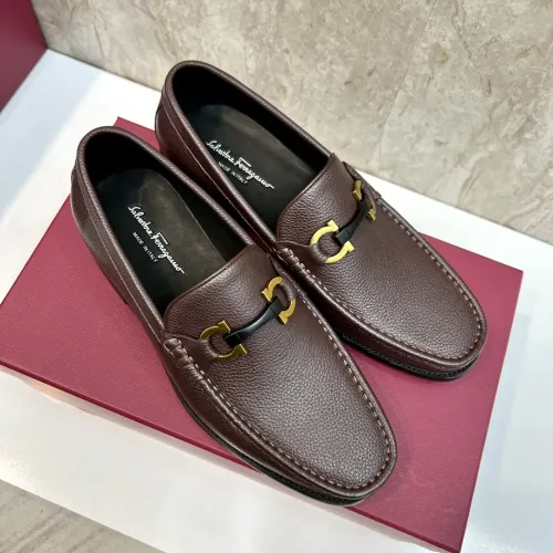 Cheap Salvatore Ferragamo Leather Shoes For Men #1399989 Replica Wholesale [$105.00 USD] [ITEM#1399989] on Replica Salvatore Ferragamo Leather Shoes
