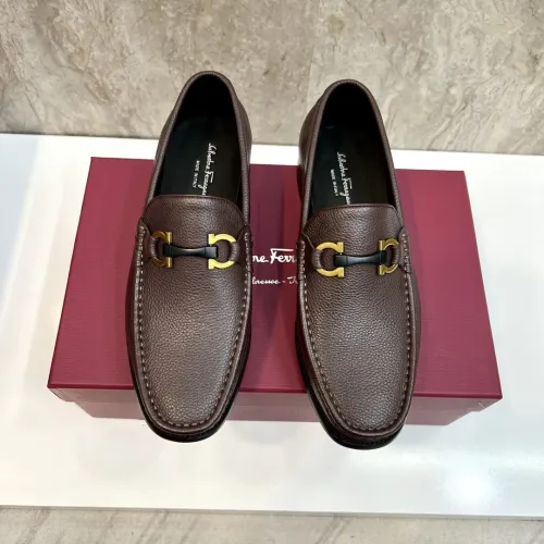Cheap Salvatore Ferragamo Leather Shoes For Men #1399989 Replica Wholesale [$105.00 USD] [ITEM#1399989] on Replica Salvatore Ferragamo Leather Shoes