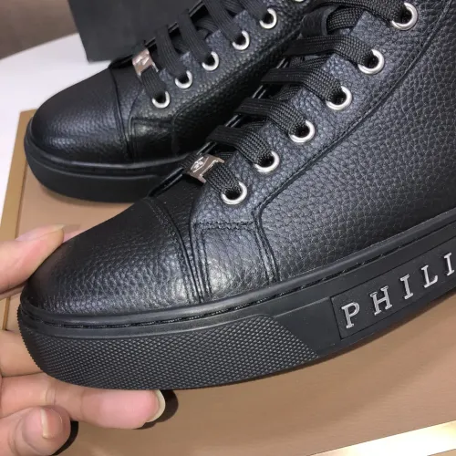 Cheap Philipp Plein PP High Tops Shoes For Men #1400014 Replica Wholesale [$88.00 USD] [ITEM#1400014] on Replica Philipp Plein PP High Tops Shoes