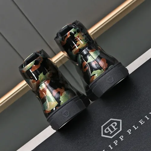 Cheap Philipp Plein PP High Tops Shoes For Men #1400019 Replica Wholesale [$88.00 USD] [ITEM#1400019] on Replica Philipp Plein PP High Tops Shoes